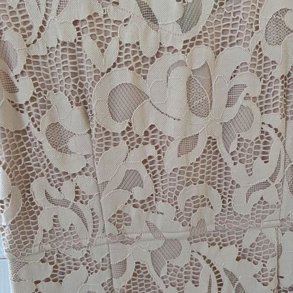 Sans Souci Dress Womens XL Floral Lace Sleeveless Blush Coquette Bohemian Dainty - Picture 4 of 10